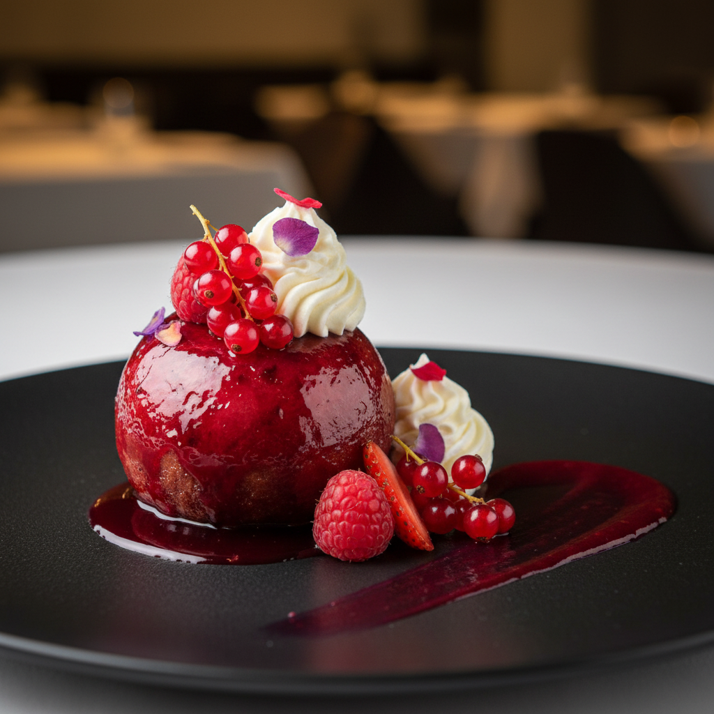 Baba au Bissap — Chantilly vanille de Madagascar & fruits rouges